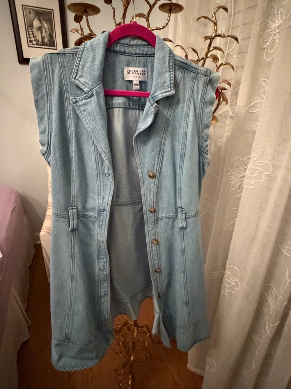 Derek Lam Light Blue Denim Sleeveless dress